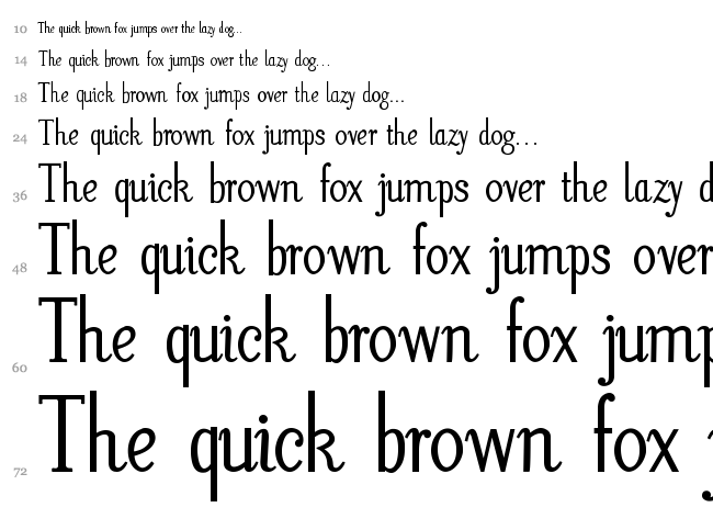 Litos Script font waterfall